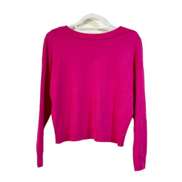 Express Neon Berry Pink Reversible Silky Soft Sweater Size XS NWT - Picture 4 of 9